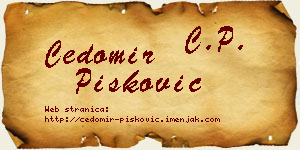 Čedomir Pisković vizit kartica